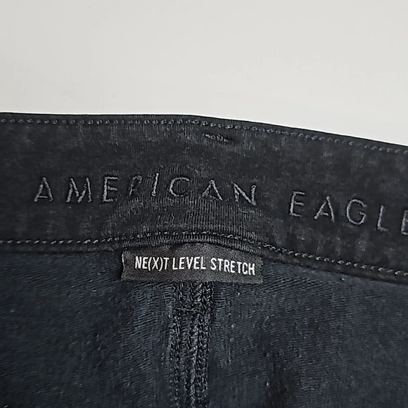American Eagle Hi Rise Jegging Black Sz 14 Short - Picture 7 of 12